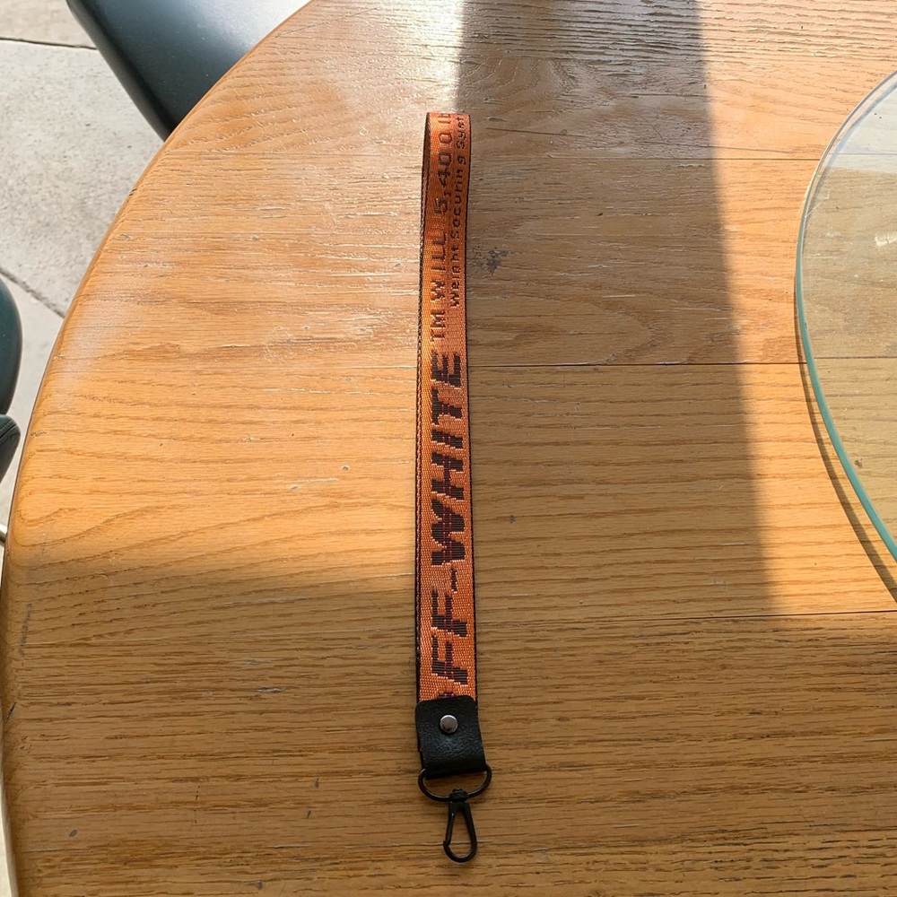 orange off-white lanyard (long version)